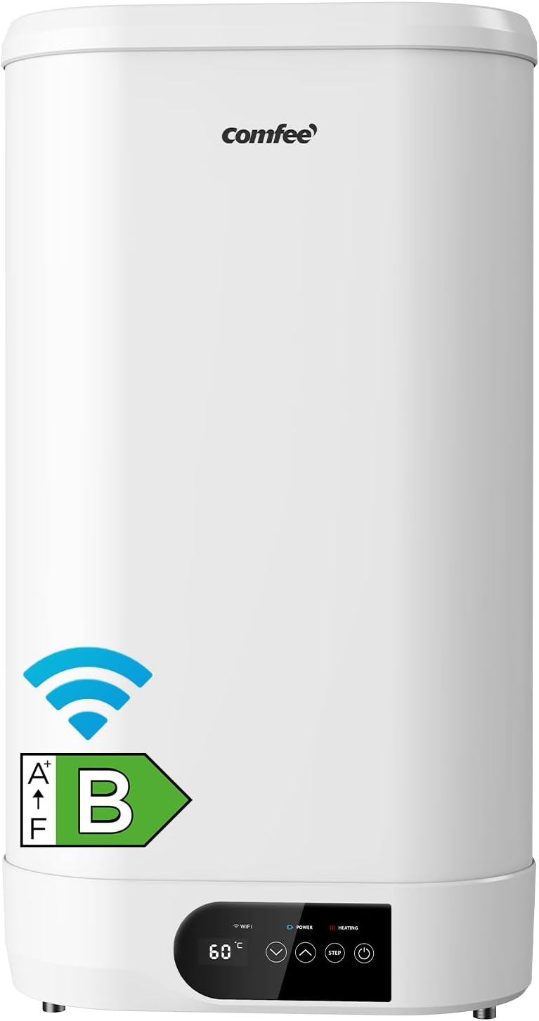 Scaldabagno elettrico D80-15ED3, COMFEE a parete 80 L – sopra lavello – compatto facile da installare, COMFEE'