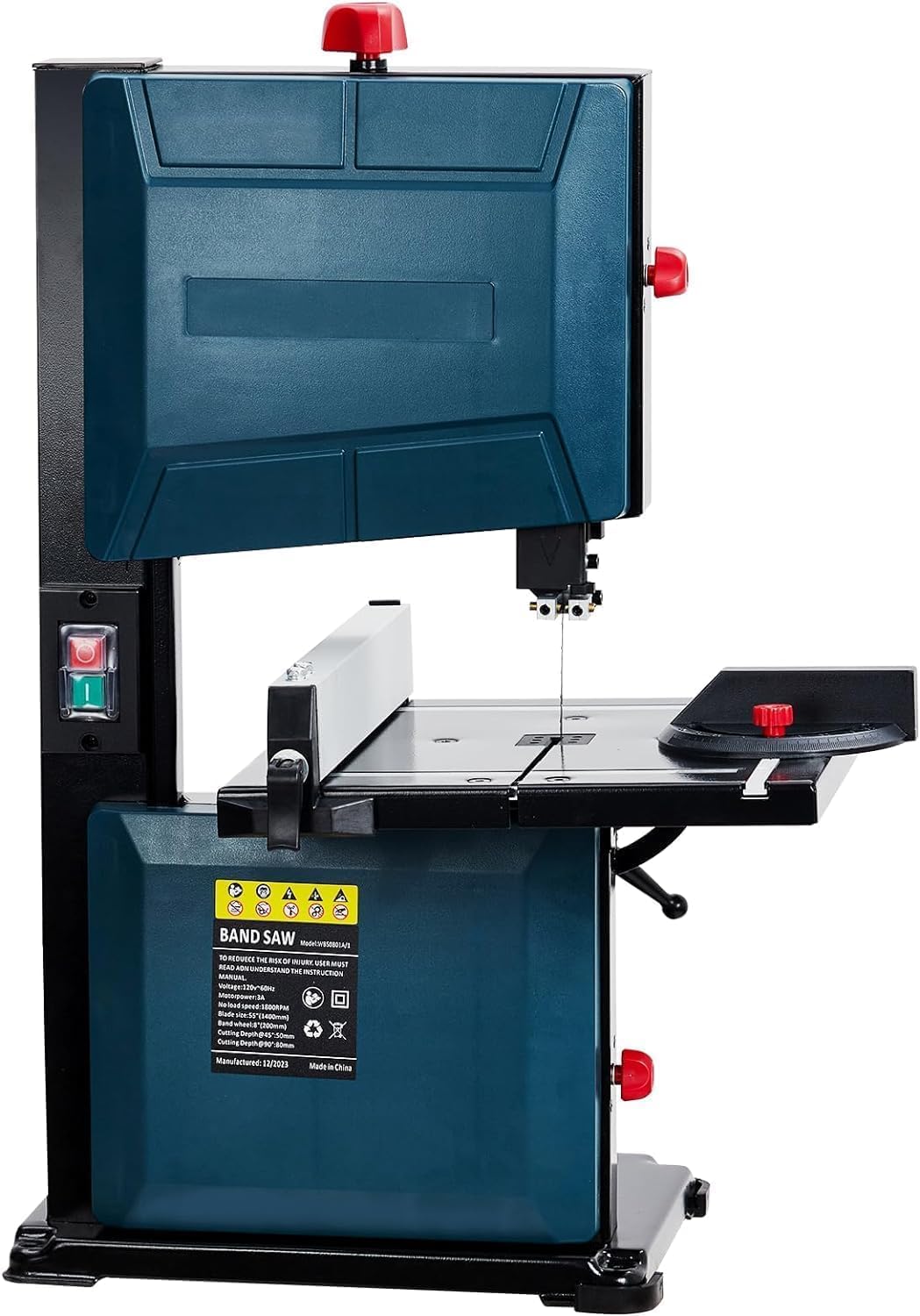 Seghe a nastro, min, Sega a nastro da 20,3 cm, 3 A e 1800 giri, gamma di inclinazione 0-45, EliteEdge