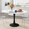 Tavoli da sala da pranzo, tavolo in legno, tavolo da cucina per 2-6 persone, tavolo rotondo per cucina, tavolo da pranzo, soggiorno, AilZylphera